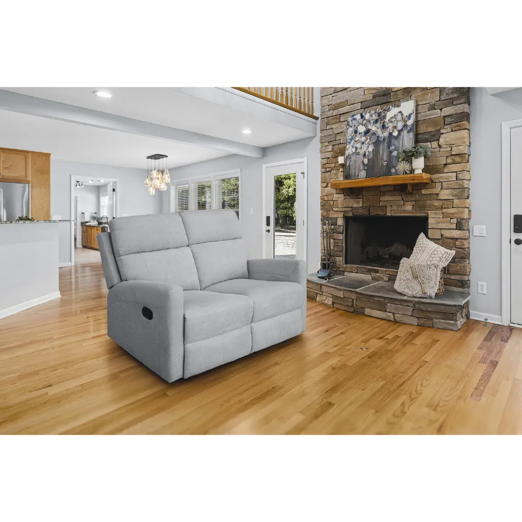 [TENS130] CANAPÉ 2 PL. 2 RELAX MANUEL XNR6 C/06 GRIS CLAIR